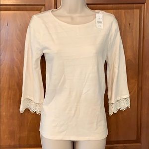 LOFT L/S Casual Top Creamy Ivory XS